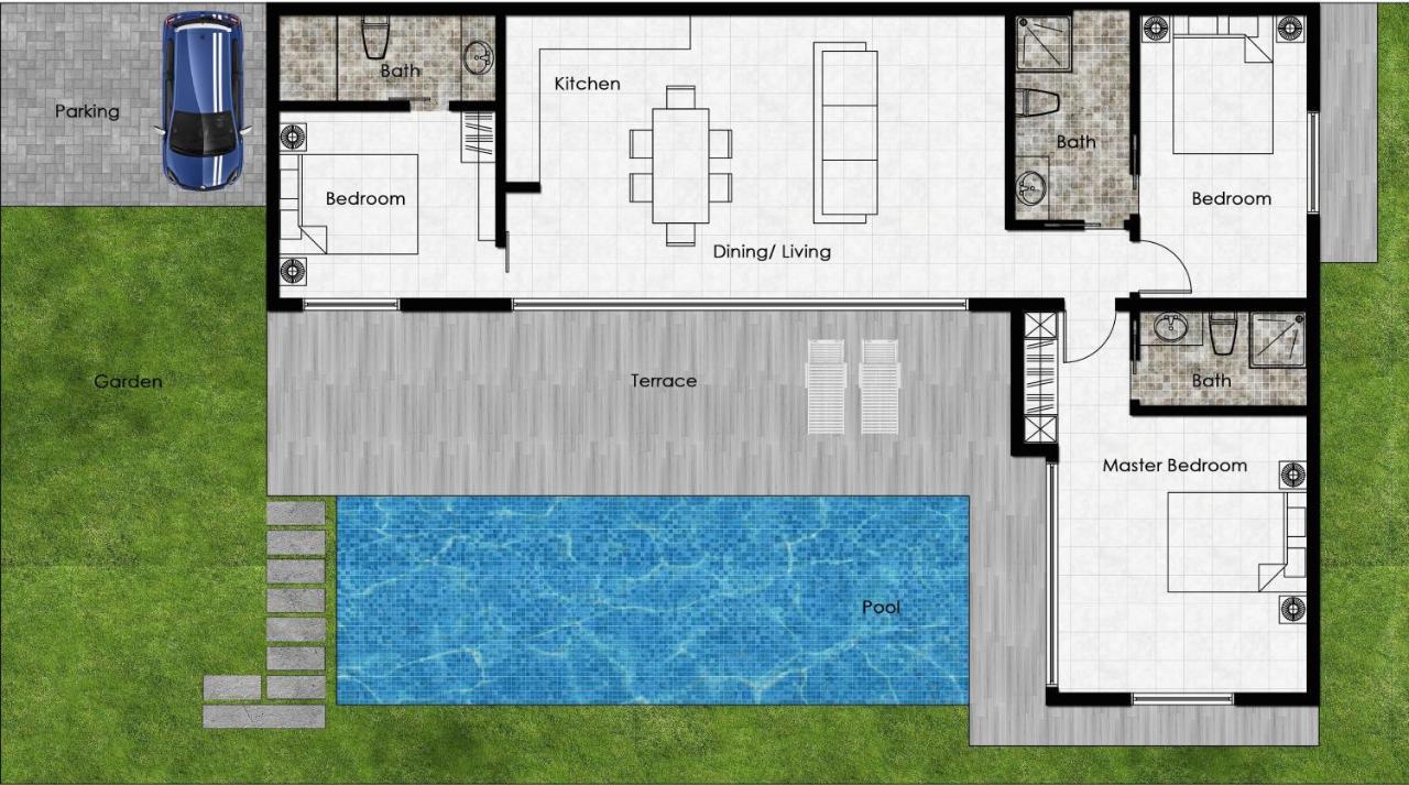 Stylish Pool Villa - 10 Mins Walk To The Beach Ko Lanta Extérieur photo